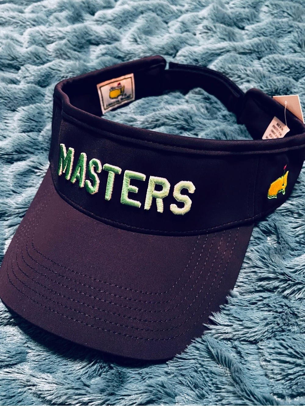 2026 Masters Golf Ladies Navy Blue Golf Visor with Green Embroidery